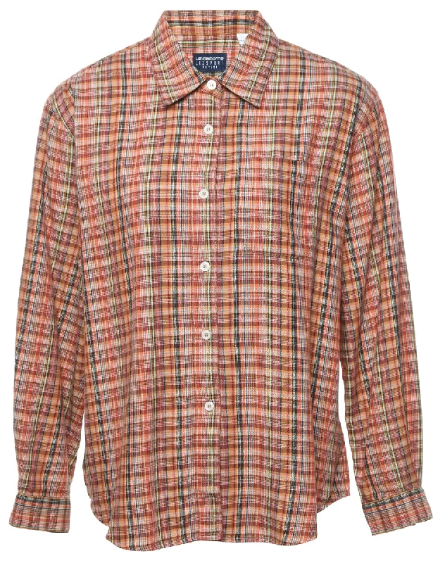 Multi-colour Checked Shirt - M Fleece Zip-up Hoodie