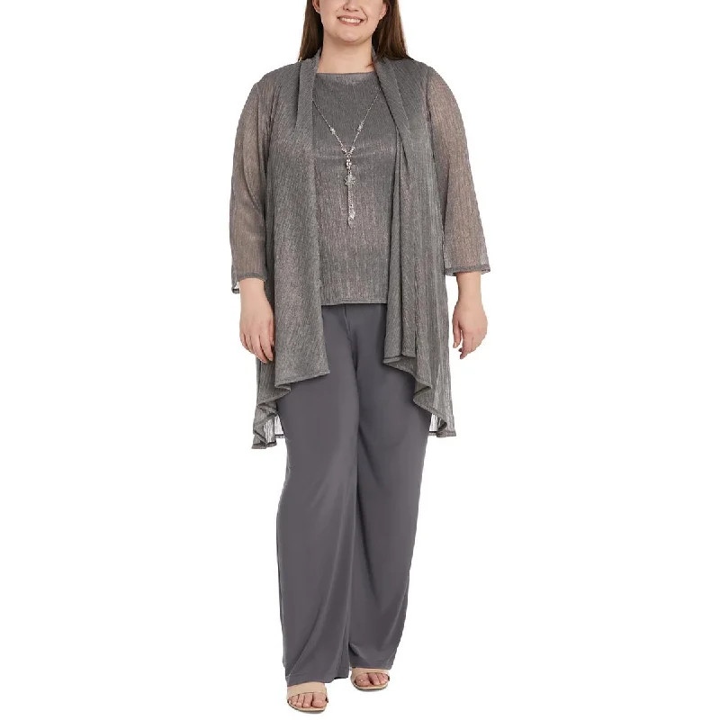 R&M Richards Womens Plus 3PC Metallic Open-Front Blazer Best-selling unclassified dresses R&M Richards Womens Plus 3PC Metallic Open-Front Blazer Best-selling unclassified dresses