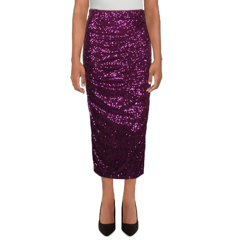 Wildfox Womens Squined Ruffled Pencil Skirt Tulle unclassified dresses
