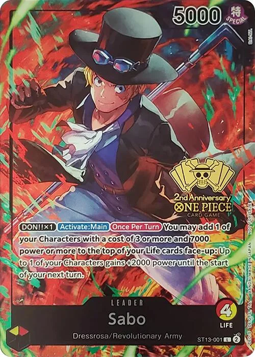 Sabo (2nd Anniversary Tournament) [One Piece Promotion Cards] Metallic unclassified dresses