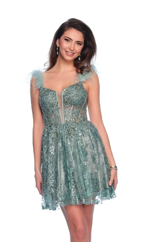 Sage Green Homecoming Dress 11908