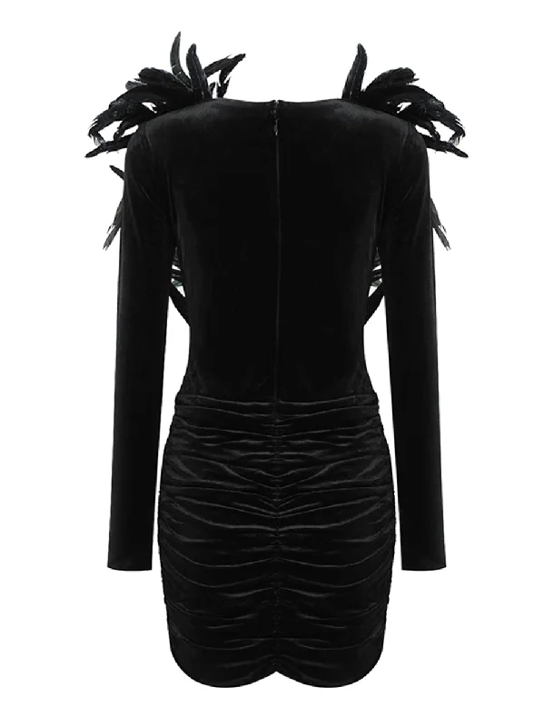 EVONE Feathers Mini Dress EVONE Feathers Mini Dress